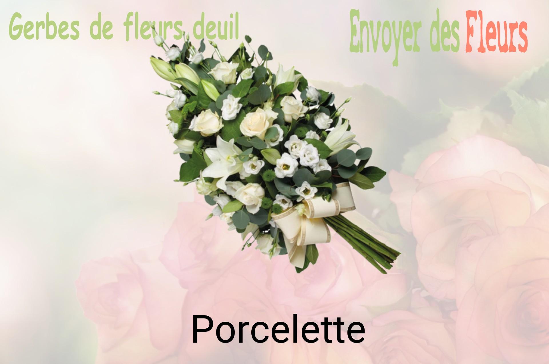 Gerbe de fleurs de deuil livrée à Porcelette